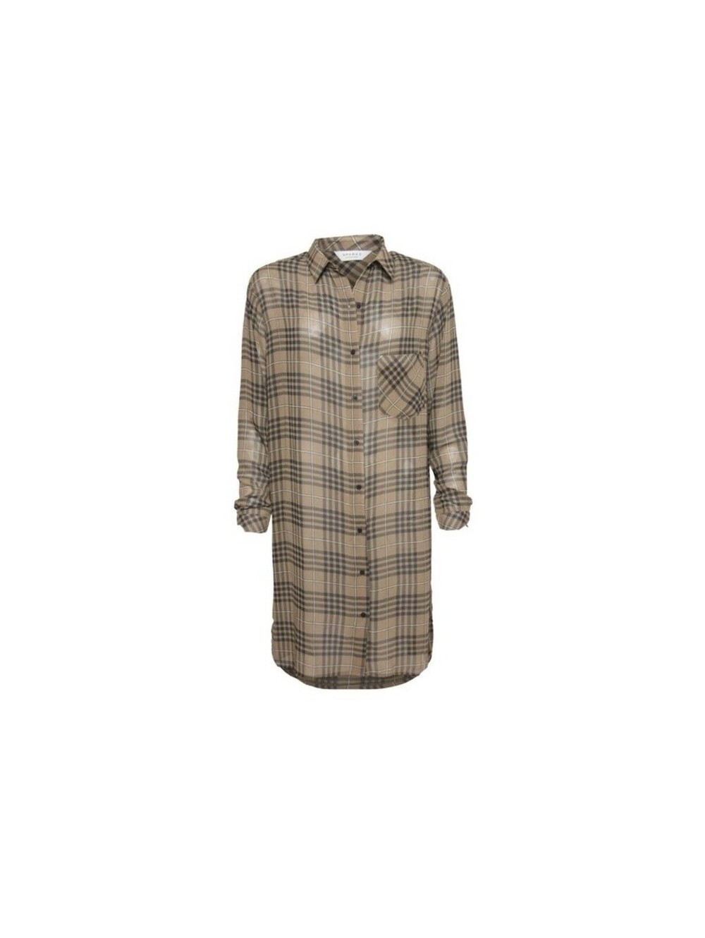 Sparkz Plaid Shirt Dress‎ in Brown and Black, Size Small